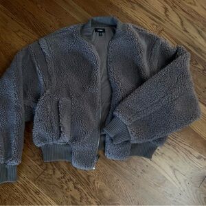 Express Charcoal Sherpa Jacket